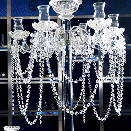 Chandelier Crystal Beads Clear Glass Crystal Beads Hanging Crystals Chain Parts Lamp Chain