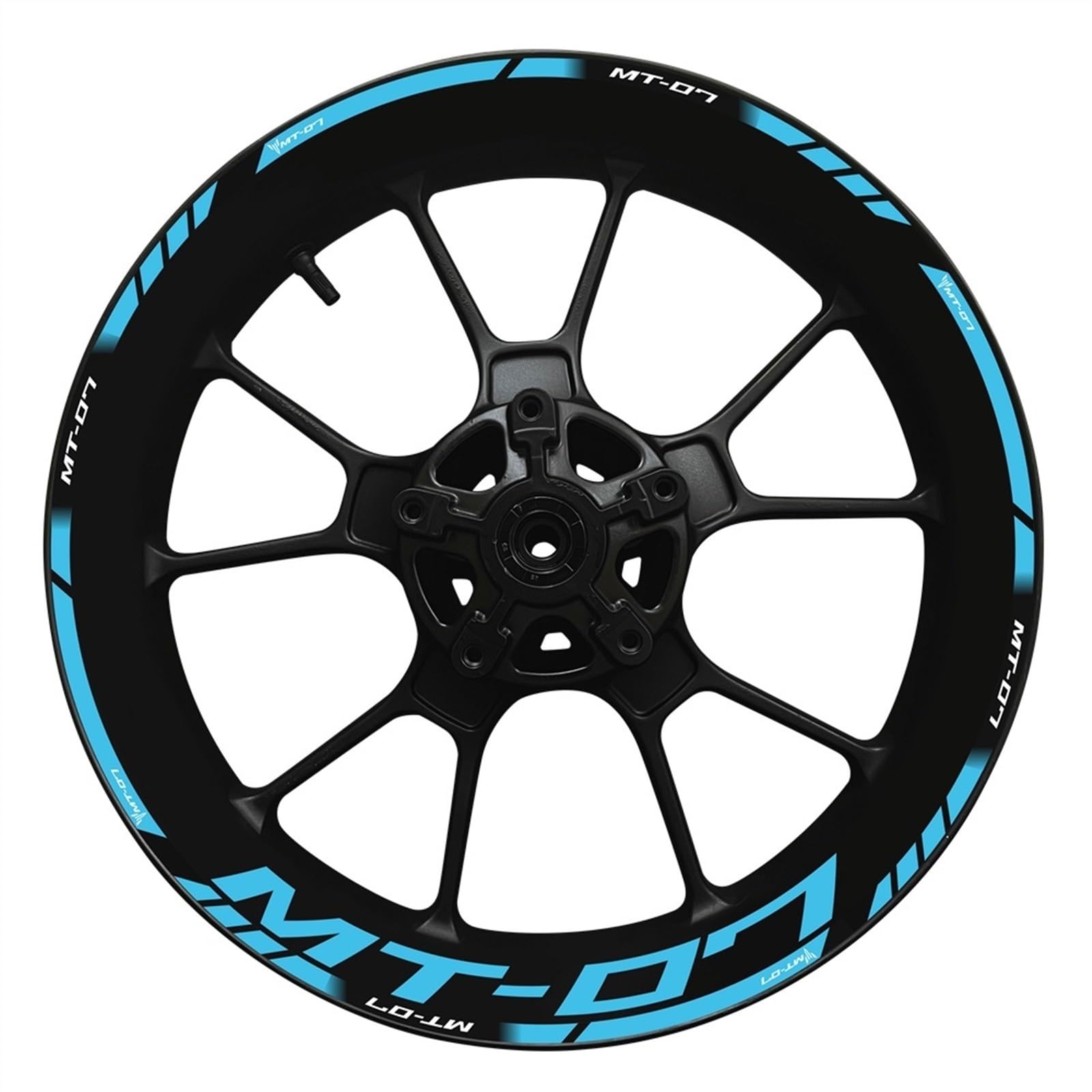 Motorcycle Wheel Hub Decal Decoration Set Rim Reflective Waterproof Sticker for Yamaha MT07 MT 07 MT-07 2022 Decorative(Color27)