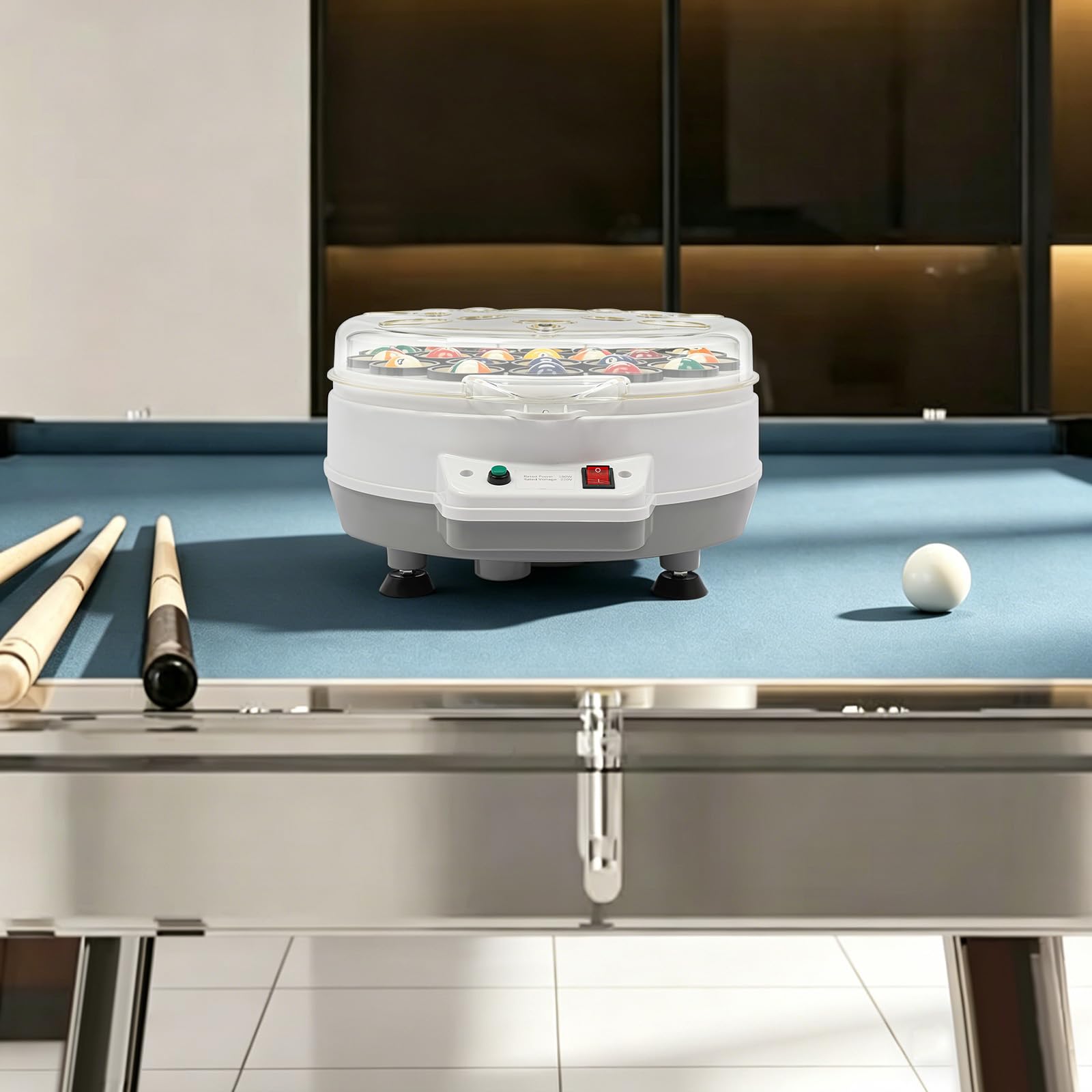 Pulitore e lucidatore automatico per palline da biliardo a 22 palline, 300 W, protezione da surriscaldamento e sicurezza di sicurezza, per casa, club e sale