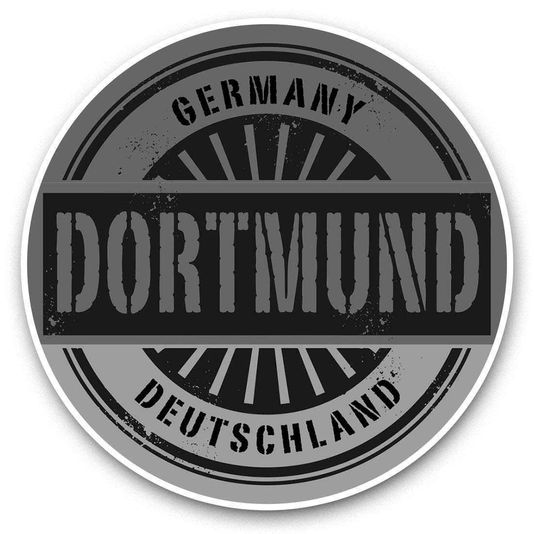 Destination Vinyl Ltd Bw Dortmund Germany Deutschland 40503 2 X 7.5Cm Vinyl Stickers - Dortmund Germafunny Deutschland Decals 40503