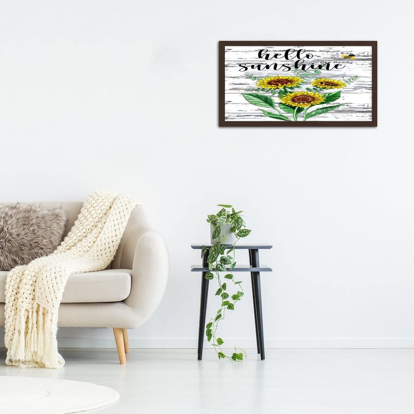 Poster Motivazionale In Metallo Per Ufficio – Targa Con Girasole E Scritta "In Questo Ufficio Siamo Amici, Siamo Una Squadra" – Decorazione Da Parete 20x30 Cm - 2