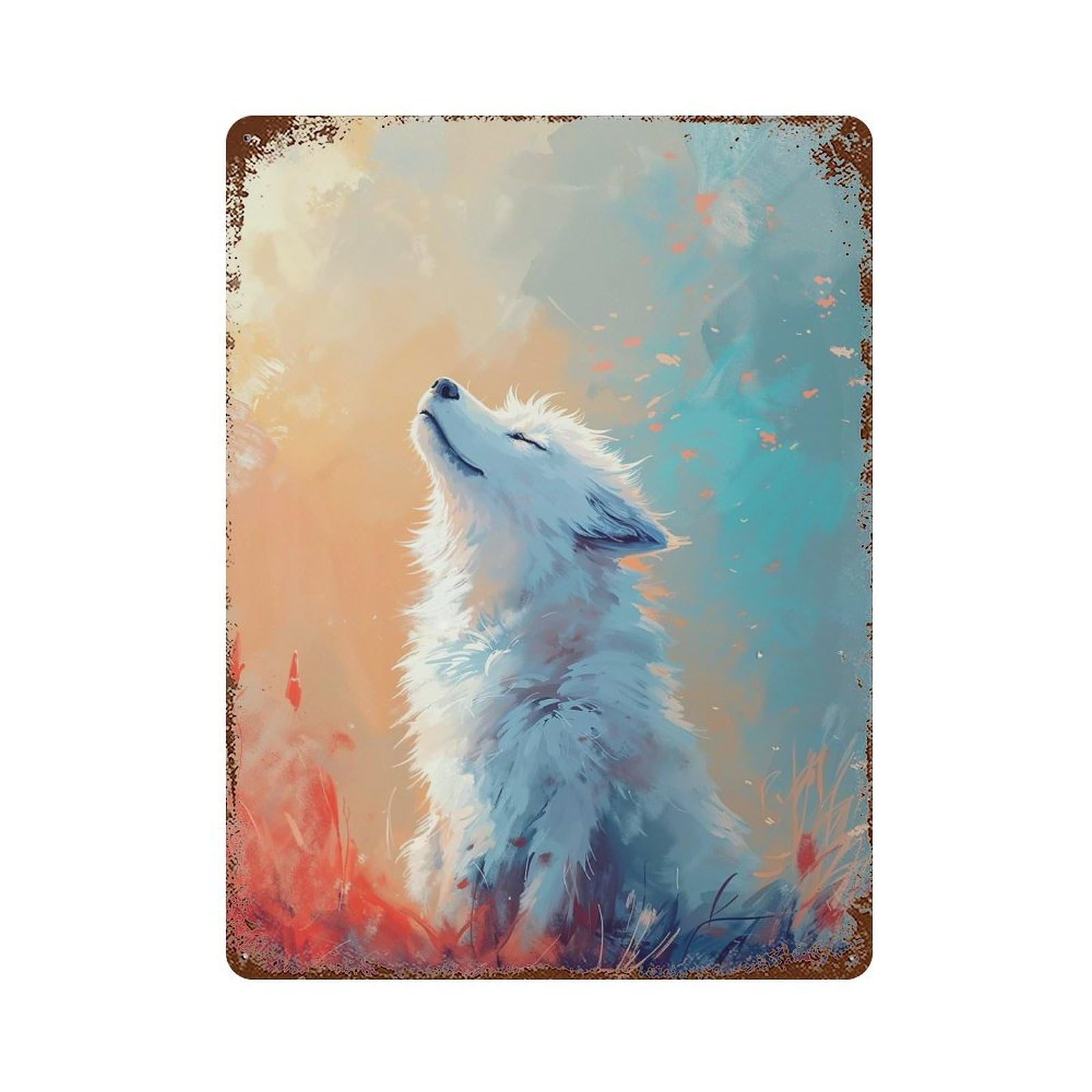 Serenity Howl Decorative Tin Sign 15.7"x11.8", Vintage Wall Decor for Garage, Pub Or Kitchen