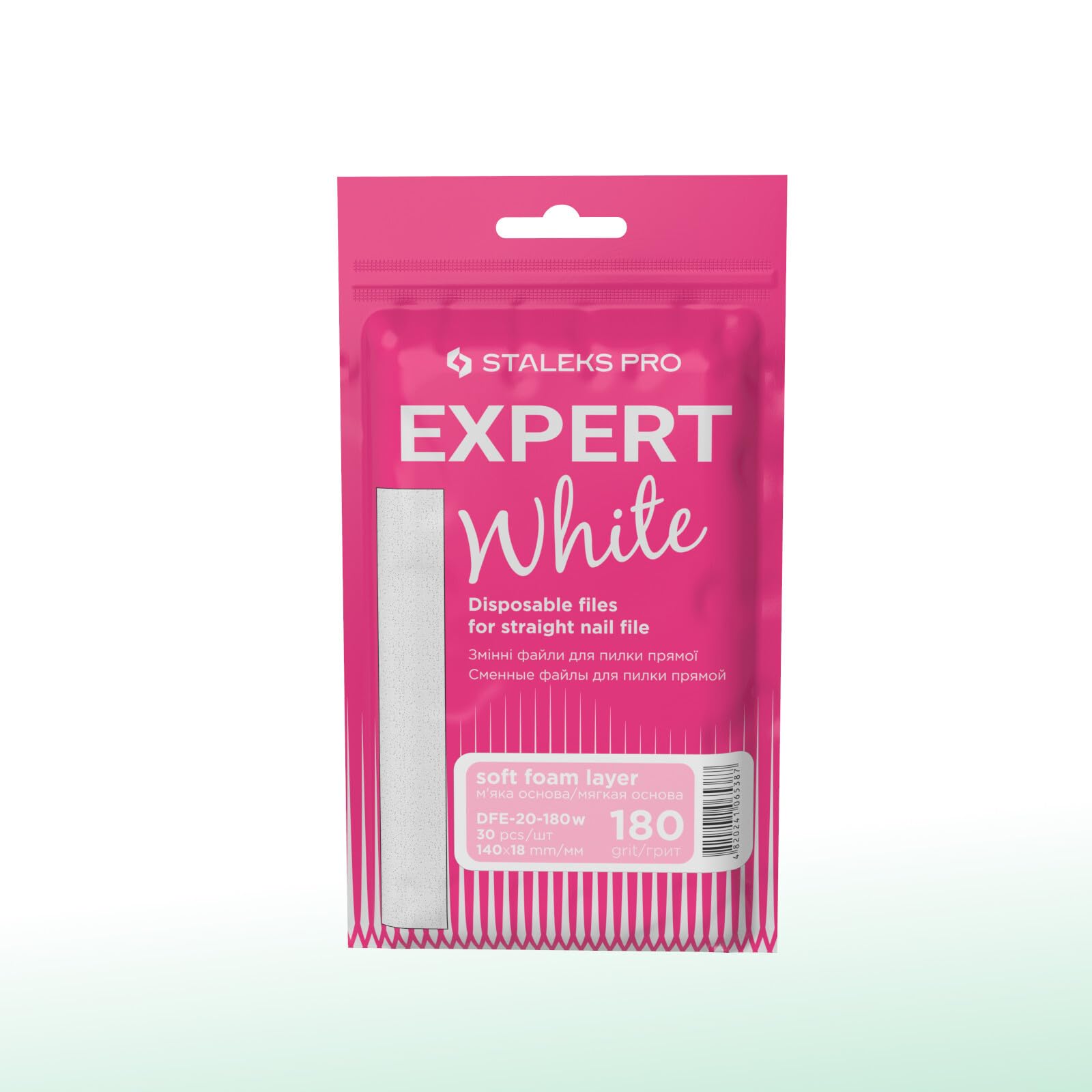 Staleks Expert Dfe-20-180W - Fogli Di Lime Intercambiabili Con Strato Adesivo, Grana 180 Grit, Confezione Da 30 Pezzi-image