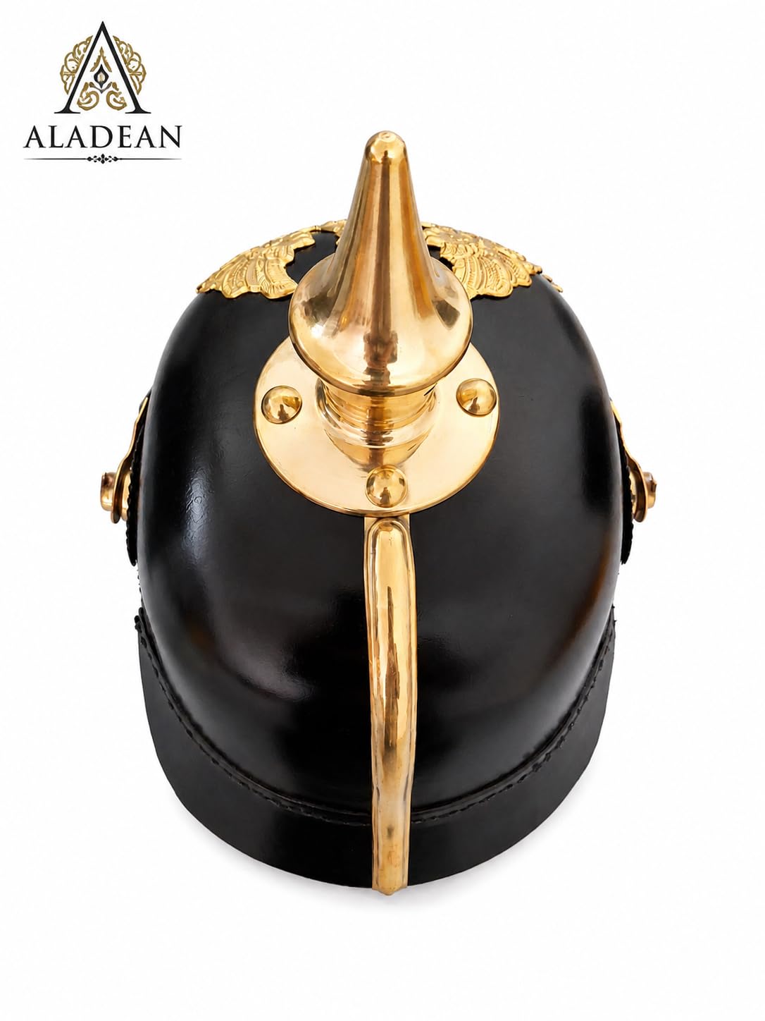 Deutscher Pickelhaube Lederhelm 1856-57 | WWI WWII Pickelhelm Preußischer Helm Bayerisch Sachsen Garde Württemberg Artillar Kavallerie Regiment Offizier Uniform Prop