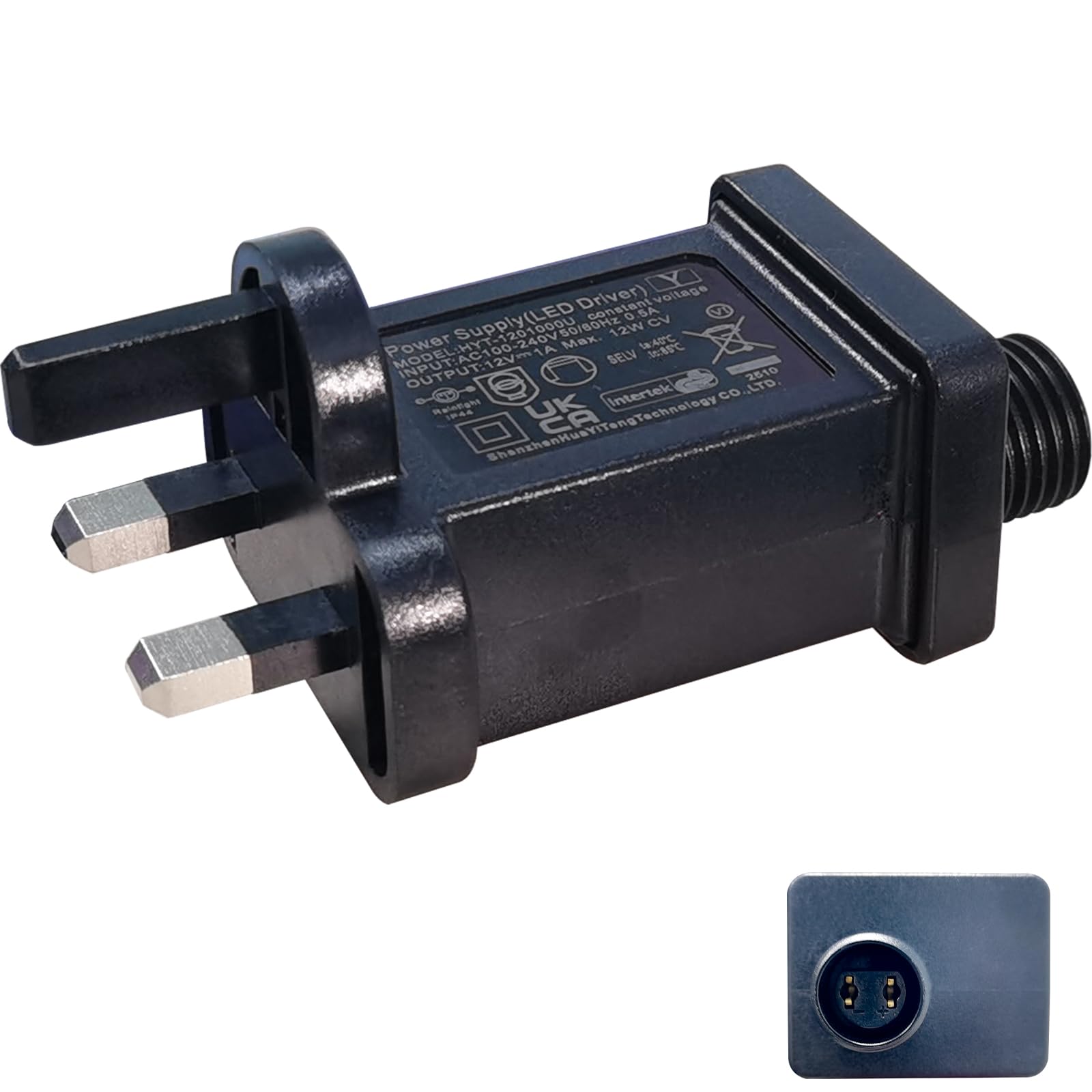 Wirafix Transformer Plug for Christmas Lights, 12v 12w Led Transformer, IP44 Waterproof Replacement Plug, Indoor Outdoor Lights Power Supply for Xmas Lights, Net Lights, Icicle Lights, Fairy Lights