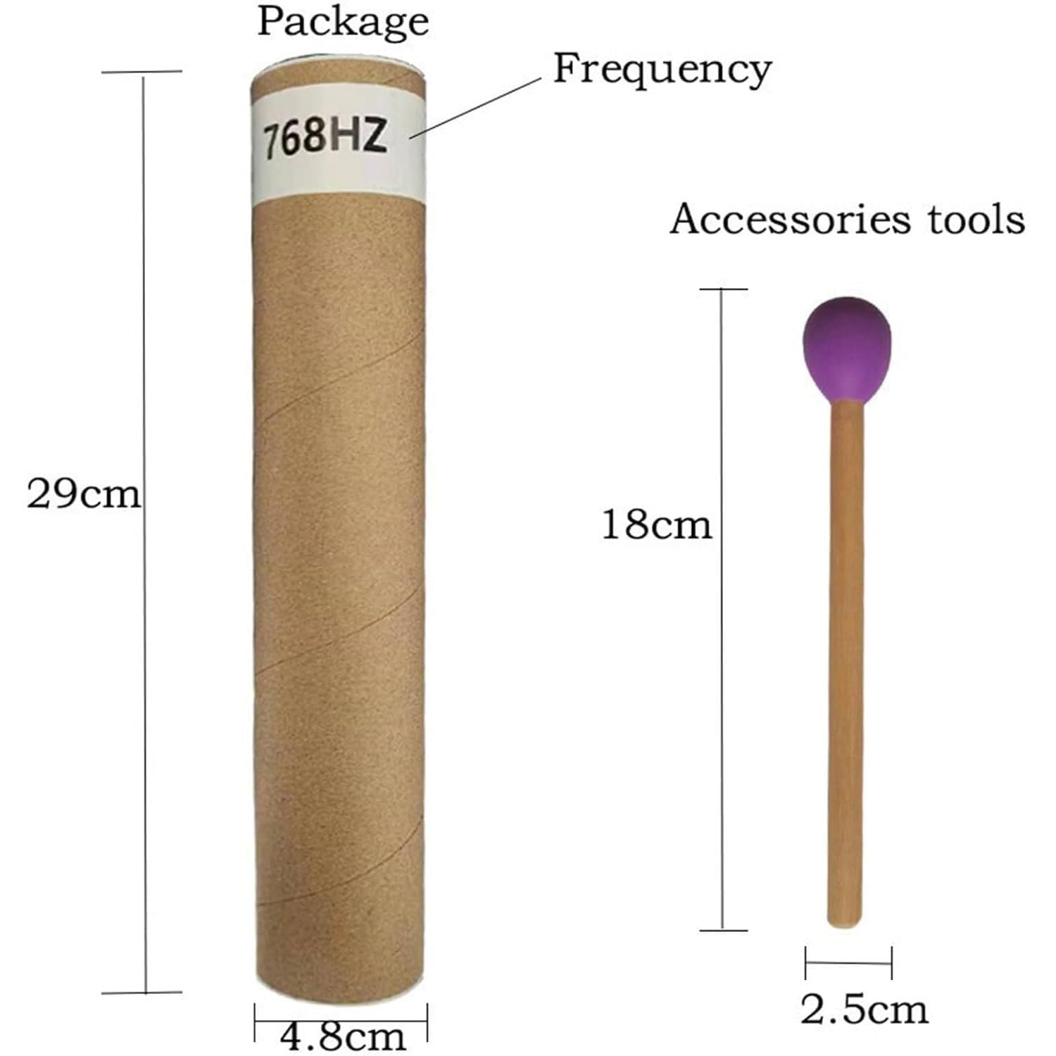 Kit tubo Wah in alluminio – Set di 7 strumenti a percussione con battitore per meditazione, guarigione del suono e rilassamento