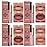 LANGMANNI 4pcs Matte Lipstick with Lipliners Durable Makeup Set,Long-Lasting Non-Stick Cup Not Fade Waterproof Pigmented Velvet Lipgloss Kit Beauty Cosmetics Makeup Gift for Girls(1+3+5+7)