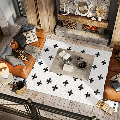 JONATHAN Y Cristo Berber Geometric Shag White/Gray Indoor Area Rug, 3x5, Bohemian, Contemporary, Easy-Cleaning for Living Room, Bedroom, Kitchen, Pet Friendly, Non-Shedding (MOH403A-3) by JONATHAN Y - Image 5