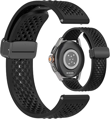 Compatible with Xiaomi Watch S4 Sport/Watch 2/Watch S3, 22mm Replacement Band Silicone Wrist Magnetic Attraction Fold Strap Bracelet Soft And Durable Smartwatch AccessorieBlack