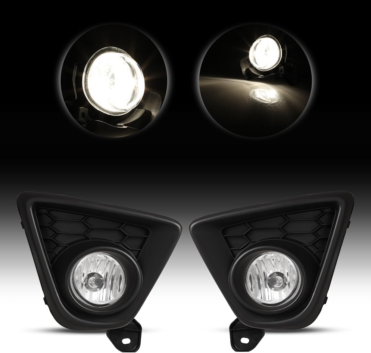 ROXX Fog Lights Compatible with 2013 2014 2015 2016 Mazda CX-5 2 PCS Bumper Driving Fog Light Assembly OE Style Bulb - H11 12V55W Driver and Passenger Side Clear Lens + Wiring Harness Kit + Switch