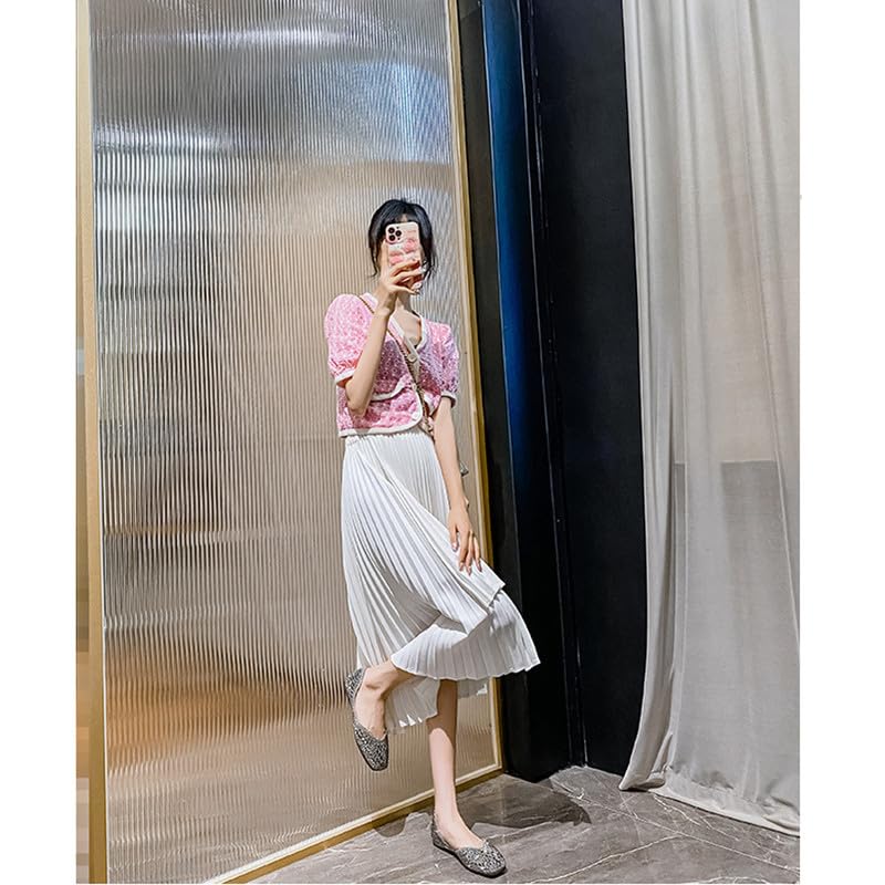 Women's Sparkly Flats Dress Shoes Wedding Low Wedges Square Toe Rhinestone Ballet Flats with Bow2