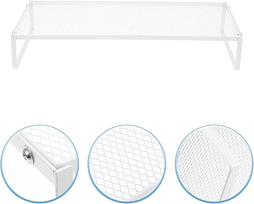 Miniatura 6 de Ergonomic Computer Monitor Riser Stand Desk Organizer Laptop Stand Height for Home Office Dorm with Under-platform Storage Space