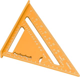 Woodworking Triangle Aluminum Alloy Electrophoretic Paint Clear Scale Triangle Carpenter Square Rafter Square Essential Carpenters Square for Precise Measurements and Angle Cuts