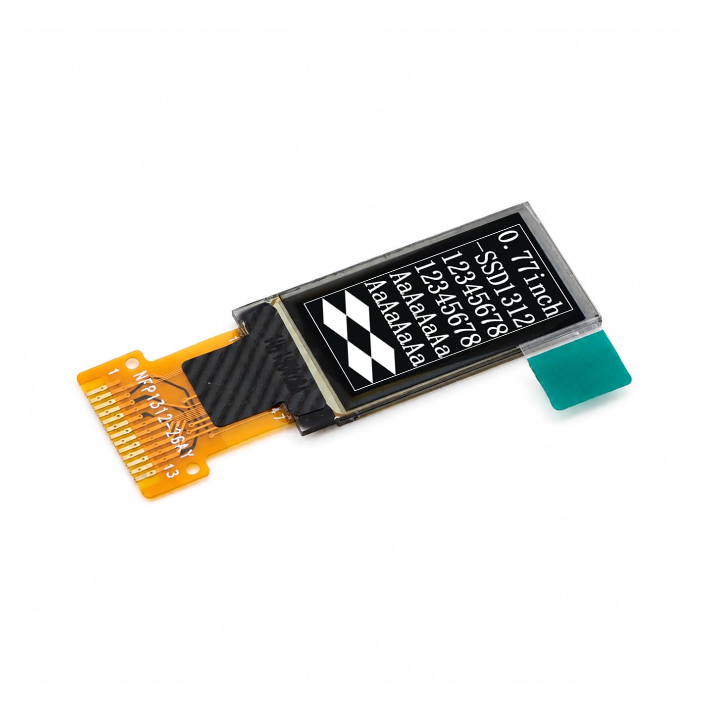 3Pcs 0.77 Inch 128x64 OLED Display Module SSD1312 Driver 13-Pin White