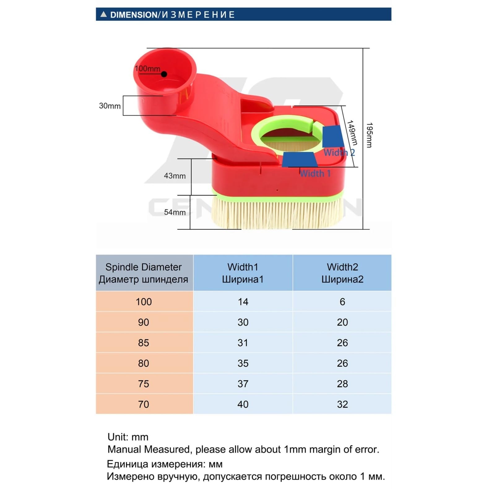 Osłona przeciwpyłowa wrzeciona 70/75/80/85/90/100 mm średnica do kolektora CNC (75 mm)