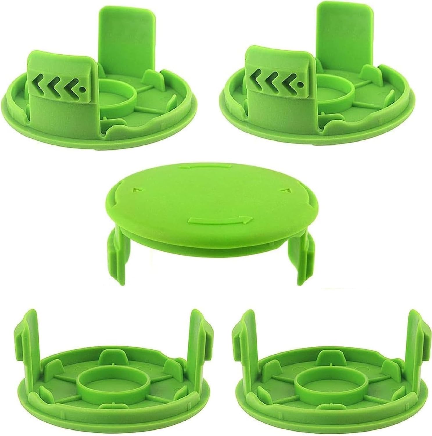 5 Pack Trimmer Spool Cap Cover, Compatible with Greenworks 24V 40V 80V Cordless String Trimmers, Replacement for 3411546A-6 3411546 2101602 Weed Eater Parts