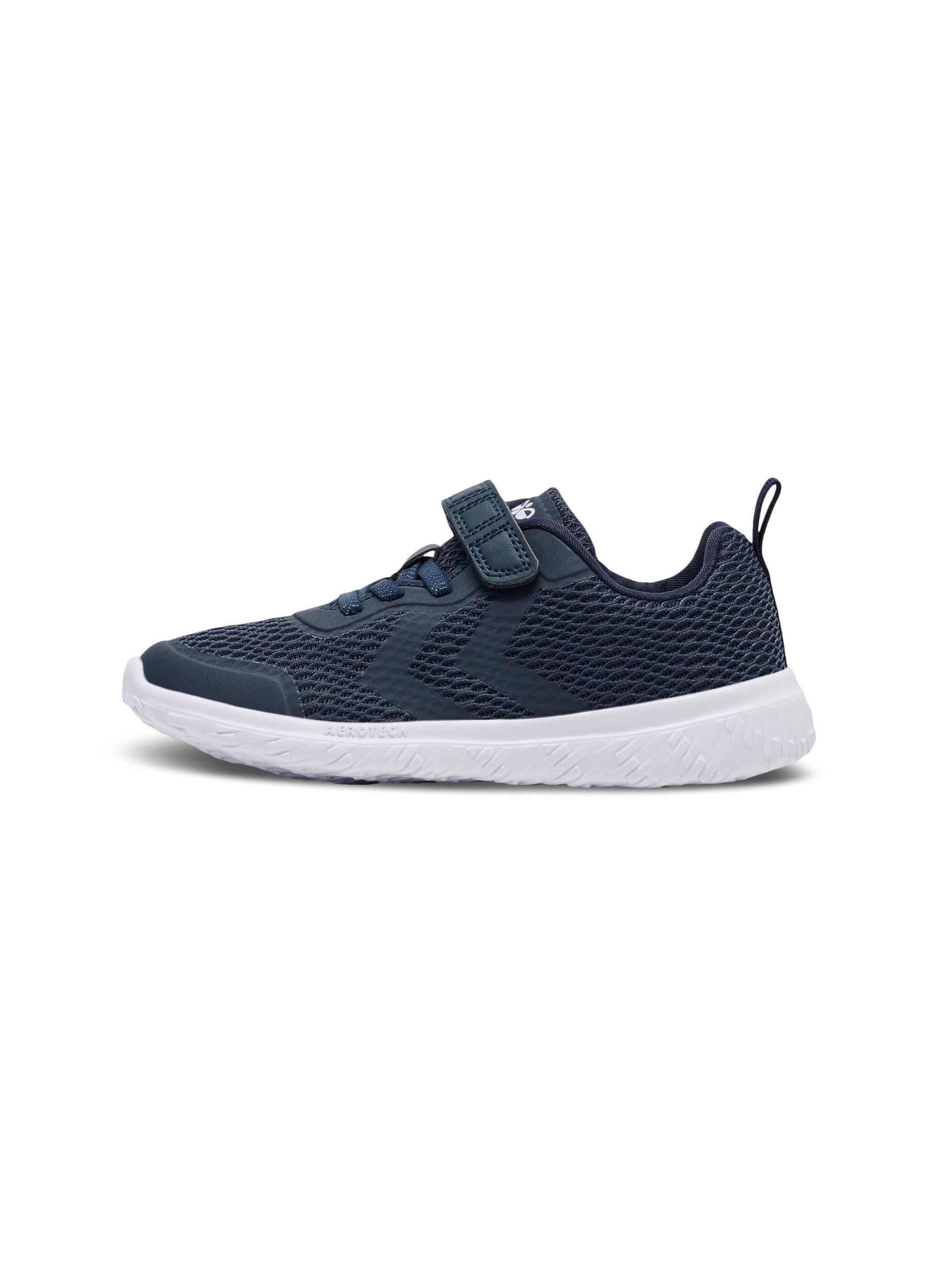 hummel Kinder Schuhe - ACTUS Recycled JR - Unisex Kinder Sneaker Jungen und Mädchen - Leichte Turnschuhe mit Elastischen Schnürsenkeln & Klettverschluss - aus Recycelten Materialien - 1