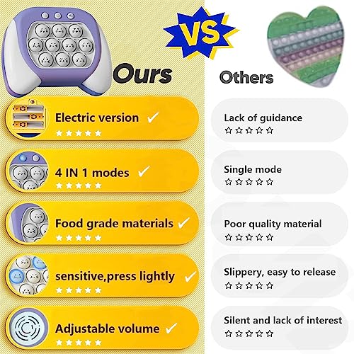 quick push bubbles game console,push game,Button Puzzle Pop Light Up