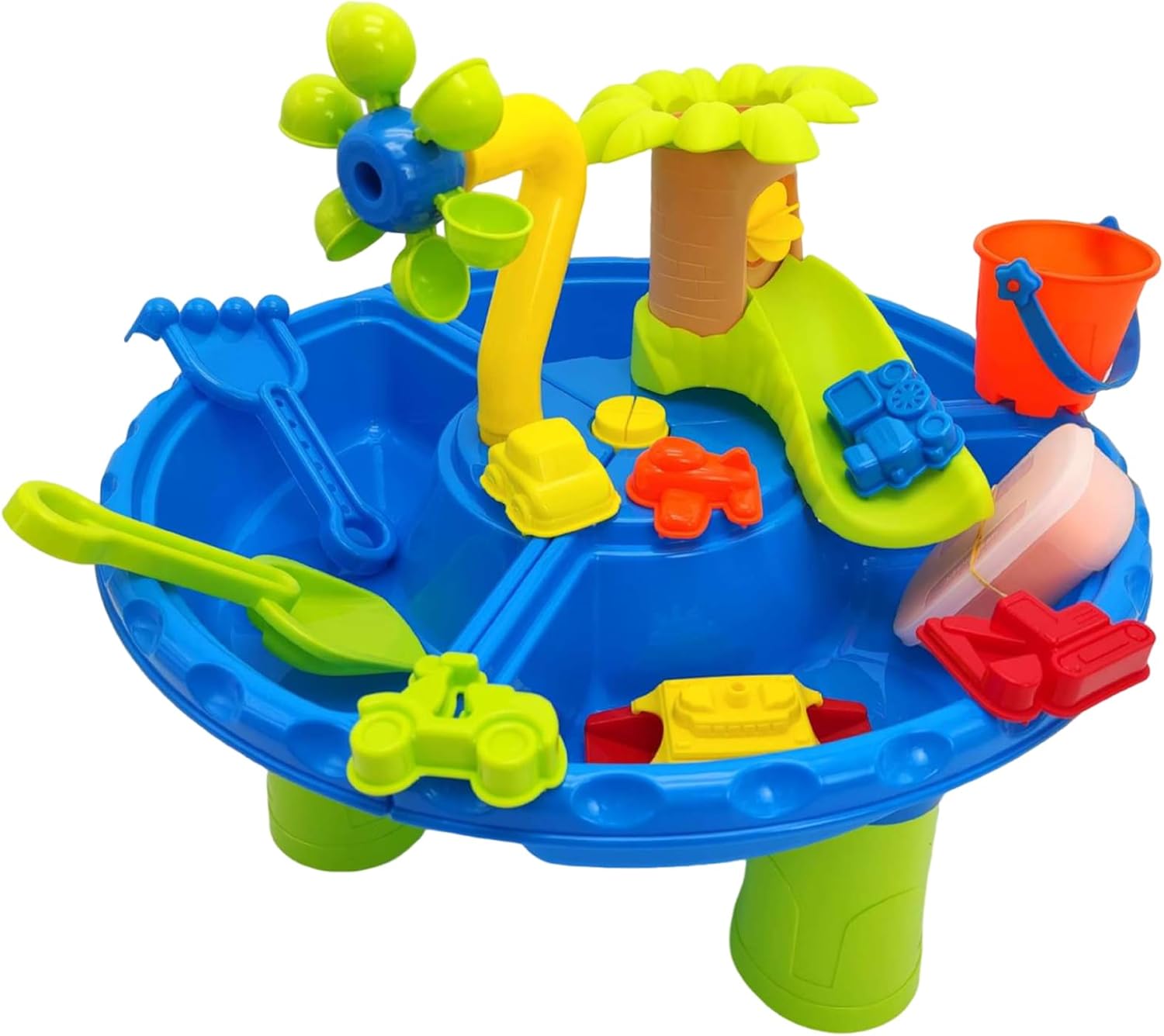 ' s Beach Toy Sand and Water Play Table Set Digging Tool Beach Set for Ages 3+ Fun Game Round Square Water Table