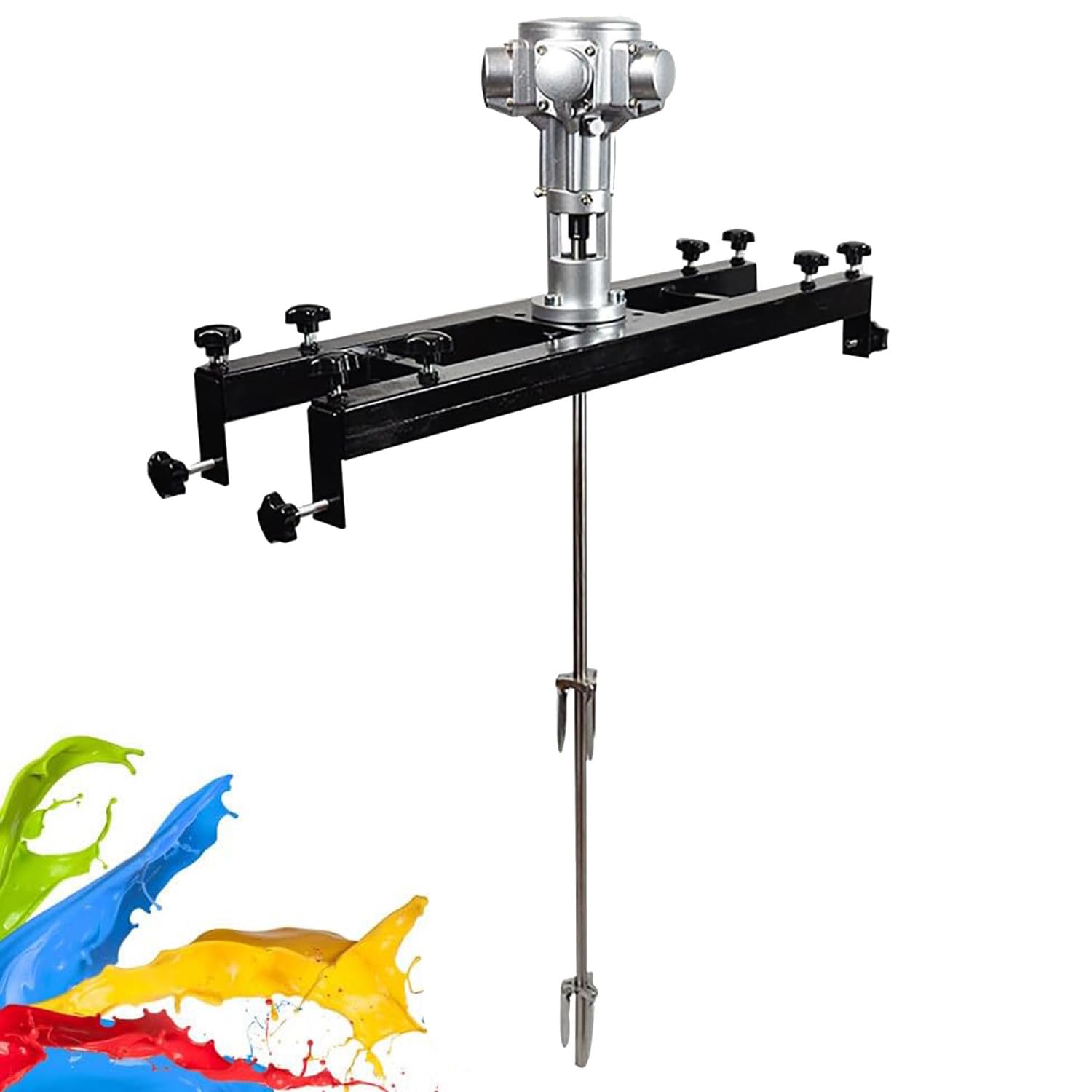 LINCYS IBC Air Agitator, Pneumatic Bracket Mixer Stirring Capacity 1000L, Electric Tank Mixer Machine 1/2HP, No-Load RPM: 0-2500RPM, Paint Stirring Machine Bracket Air Agitator Paint Mix Tool