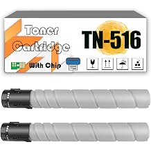 TN-516 TN516 Toner Cartridges Compatible for Konica Minolta Bizhub 458e 558e 658e Printers, High Yield 26,000 Pages 2 pcs