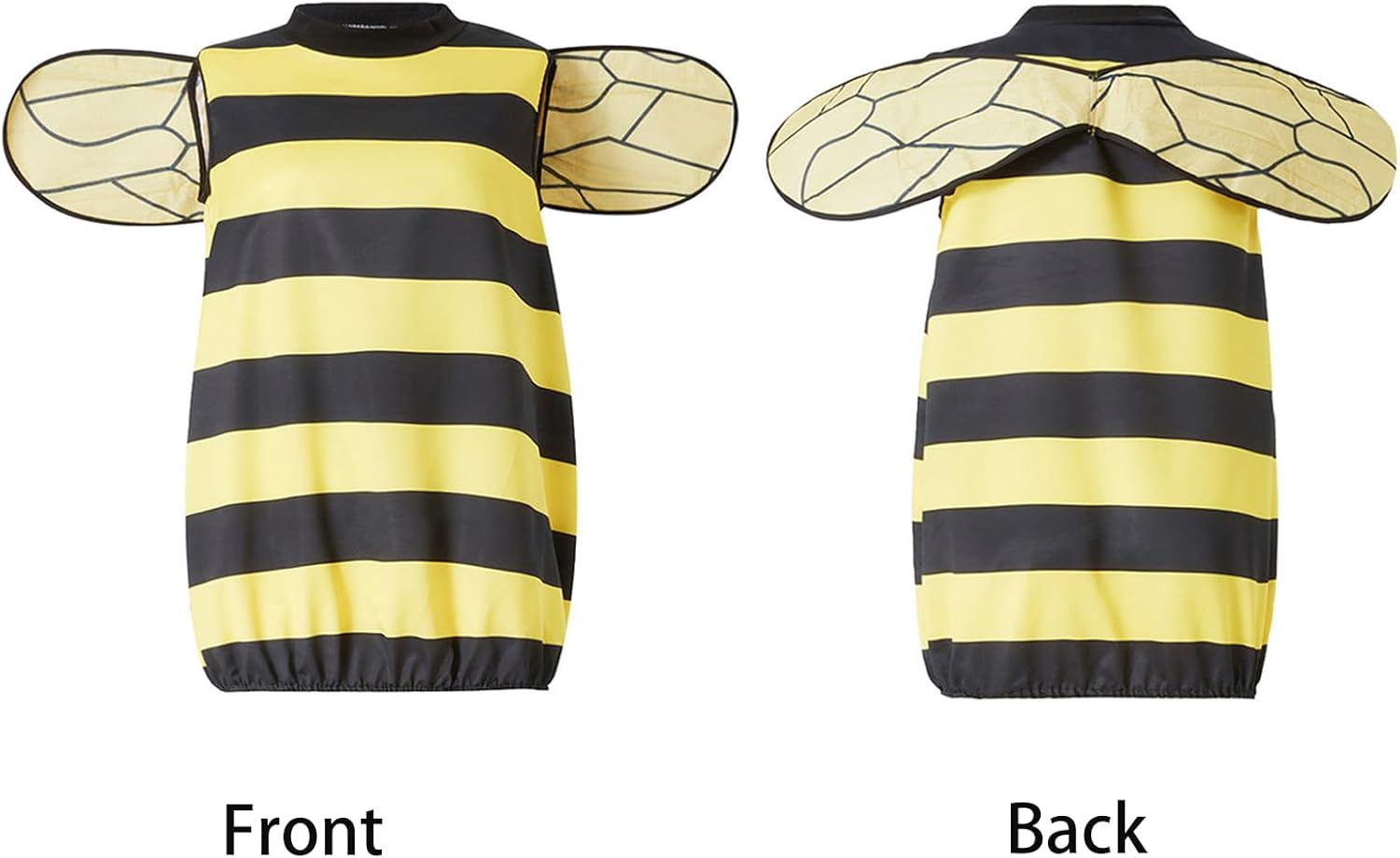 Bee Halloween Costume Adult Women Dress with Wings Headband Leg Sleeves Funny Animal Dress Up Costum for Party - Image 4