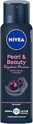 NIVEA Desodorante Antitranspirante Aerossol Pearl & Beauty Fragrância Premium 150ml - Proteção prolongada de 48h, antitranspirante, óleos perfumados, fórmula com extrato de pérolas