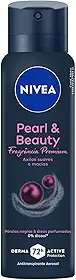 NIVEA Desodorante Antitranspirante Aerossol Pearl & Beauty Fragrância Premium 150ml - Proteção prolongada de 48h, antitranspirante, óleos perfumados, fórmula com extrato de pérolas