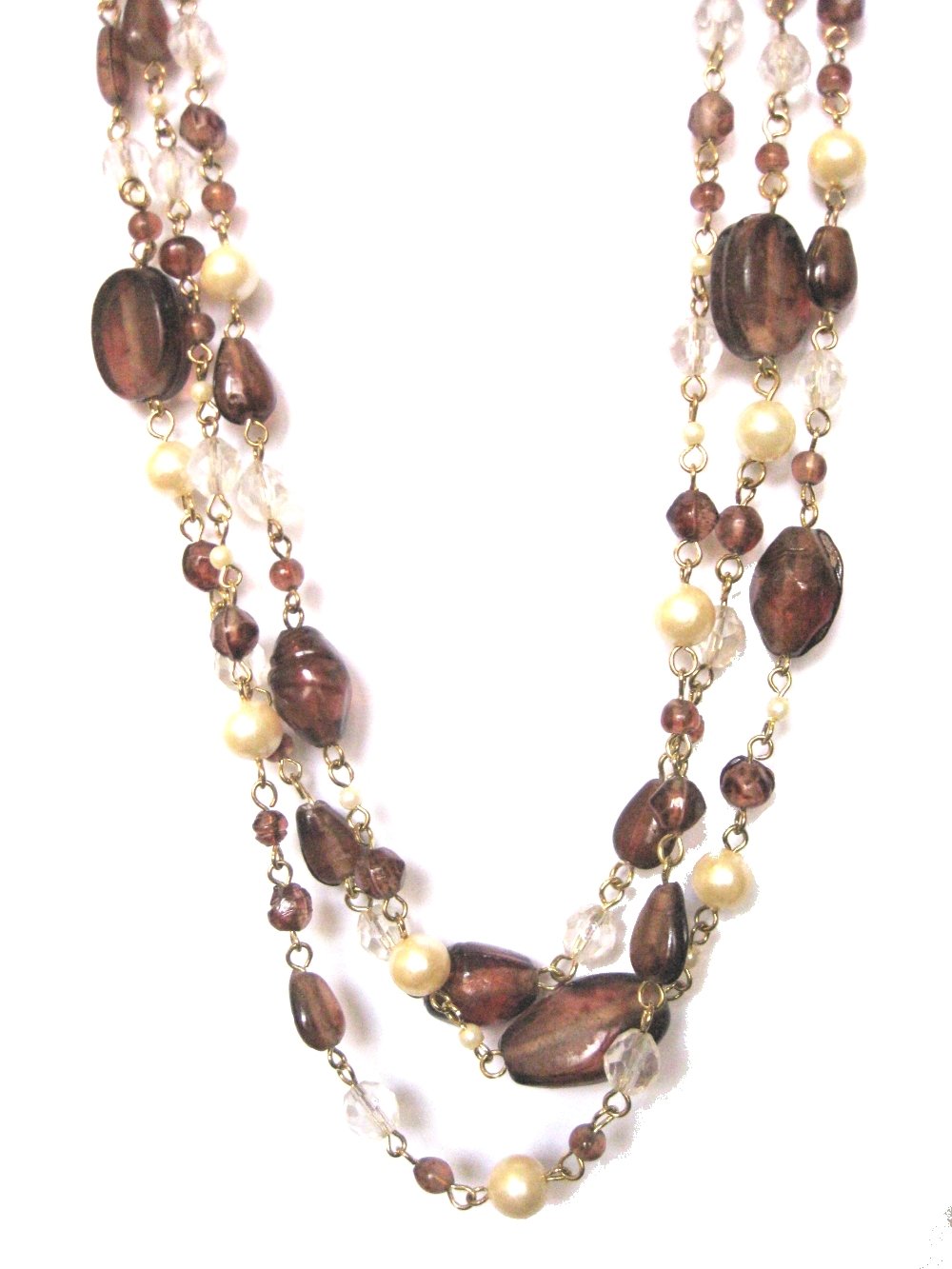Zad JewelryZAD Multi-Strand Faux-Pearl and Glass Bead Layered Necklace, 18" - 20" (Gift-Ready)
