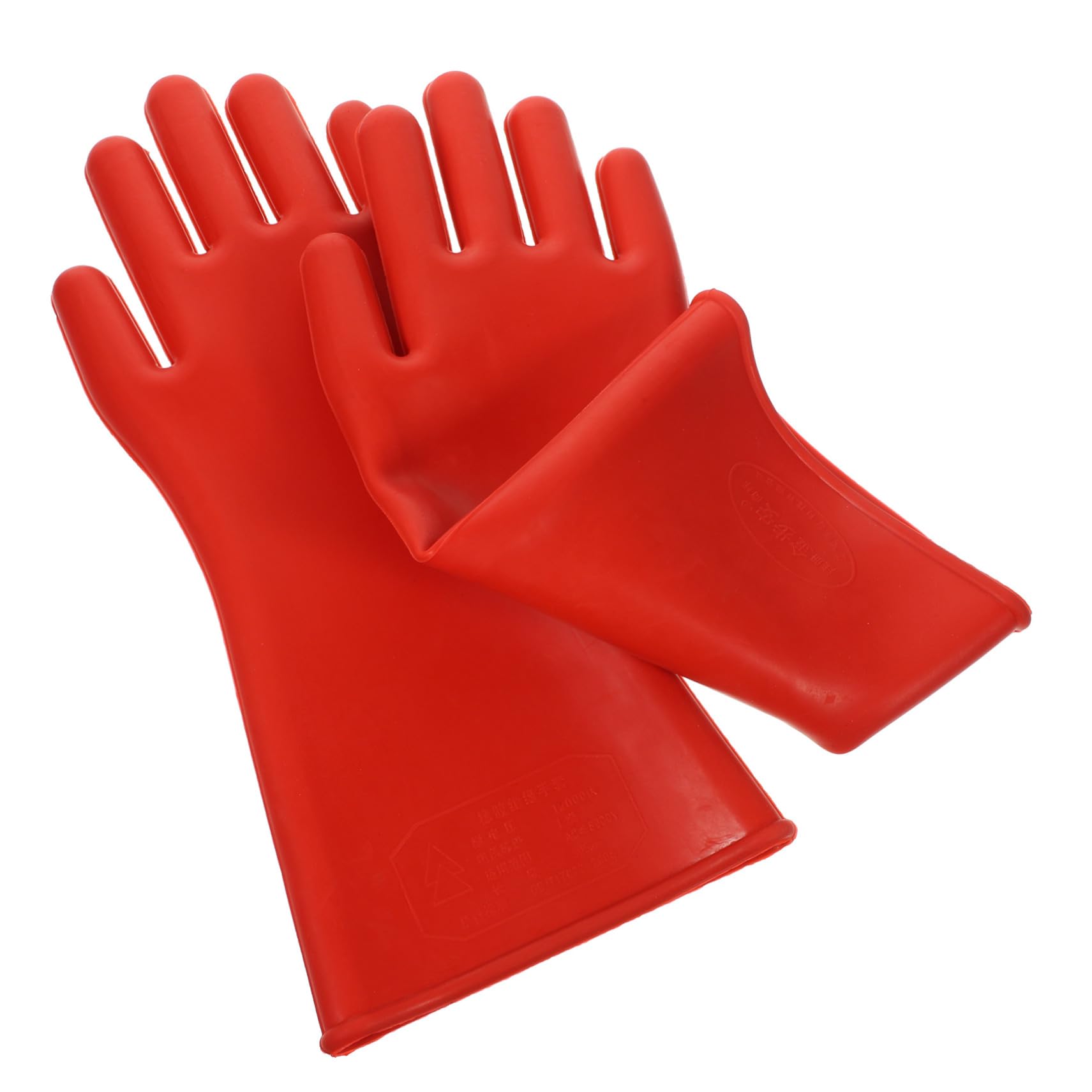 Cabilock Moufles Isolants Résistance Haute Pression en Caoutchouc Rouge pour Électricien Protection Confortable et Antidérapants pour Travail en Extérieur et Intérieur