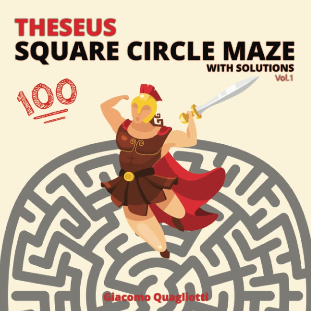 Theseus 100 Square Circle Maze: 8,5 x 8,5 inc (Italian Edition)
