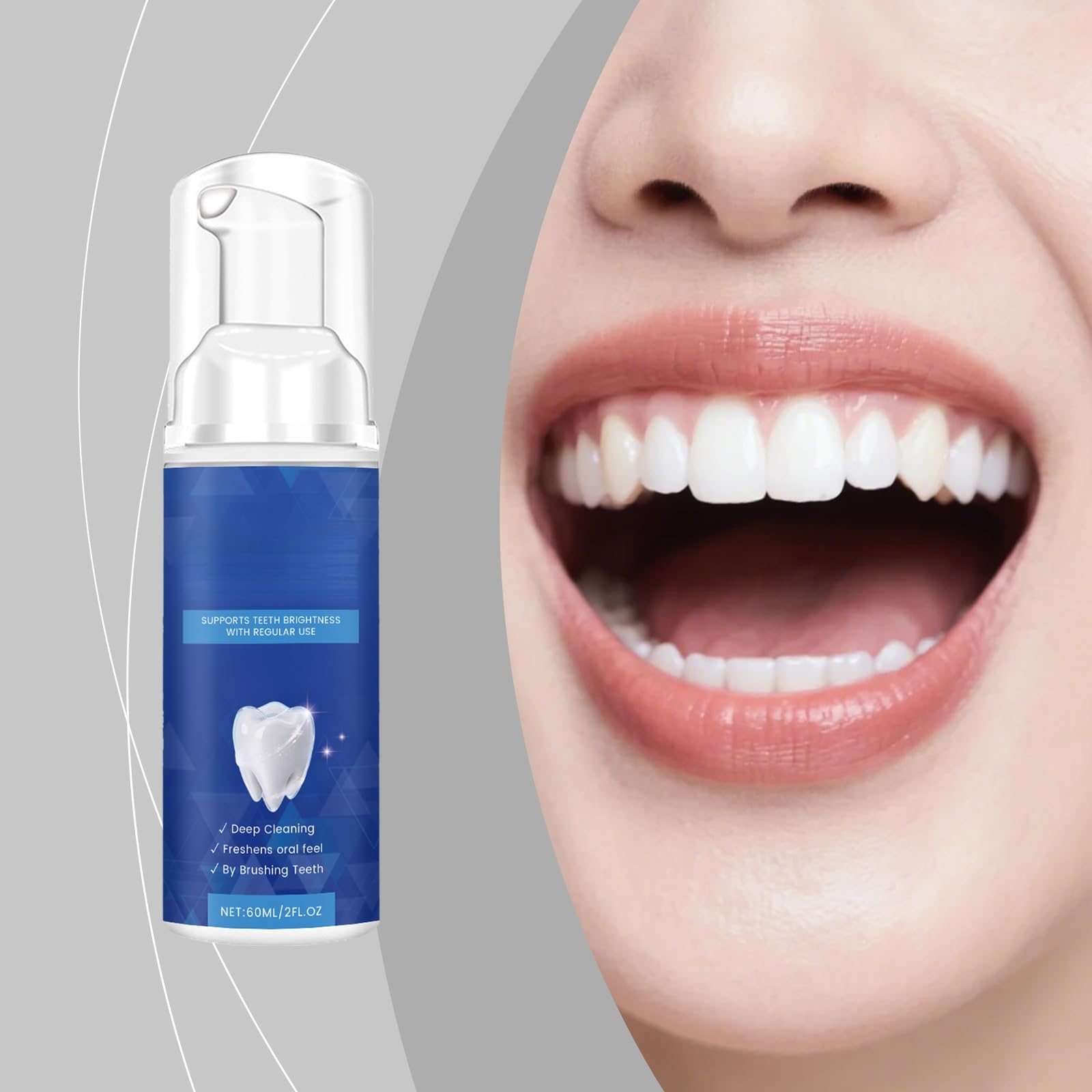 Mousse dental iluminadora suave for el cuidado bucal diario, reducción de manchas, aliento fresco y limpieza cómoda(3pcs)