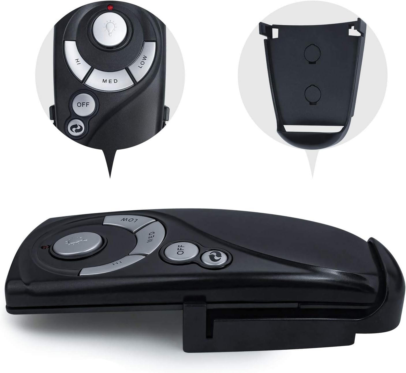 Close-up of Eogifee UC7083T remote control buttons