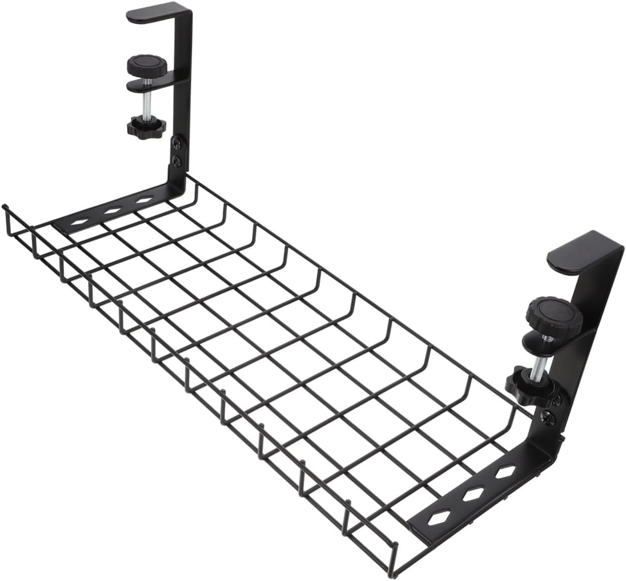 Desk Cable Management Tray and Cord Organizer Rack, No Drill 500mm Wire Storage Holder for Office Desk Power Strip and Appliance Cord Management