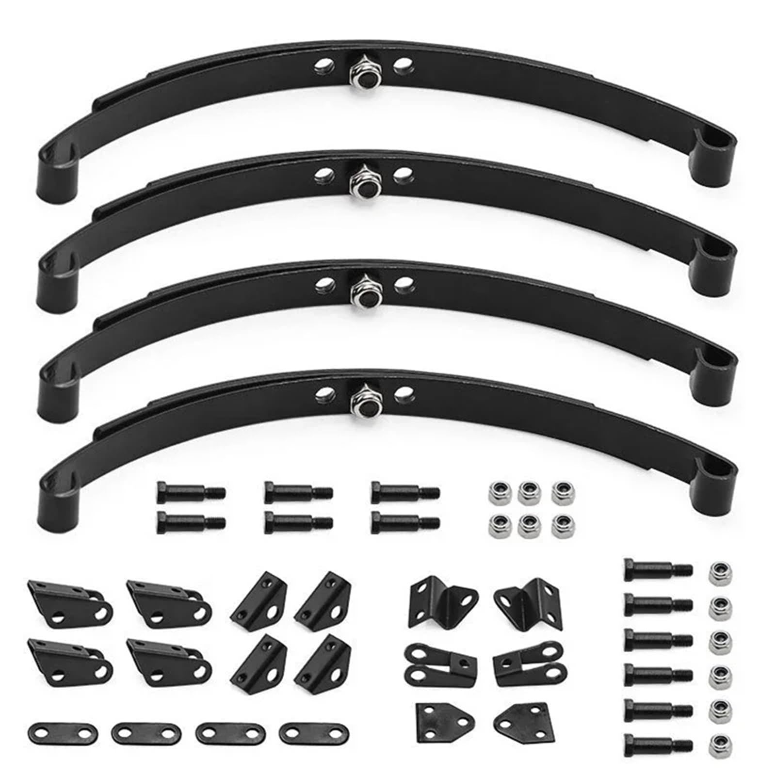 RC Modifikations Zubehör Für Tamiya 1/14 Rc Auto Traktor Anhänger Modell Stahl Für Blatt Für Feder Set Vorne Hinten Suspension Heben Ösen Ersatz Upgrade Teile(1set)