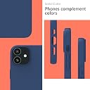 YATWIN Silicone Back Case for iPhone 12 Mini, Soft-Touch Phone Back Cover for Apple iPhone 12 Mini - Dark Blue gallery image