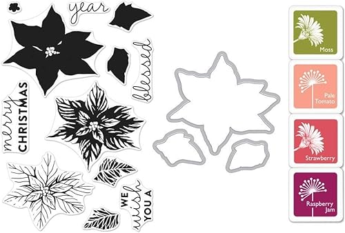 Hero Arts (SB204) Juego de sellos de goma transparente sin montar, juego de troqueles y almohadillas de sello