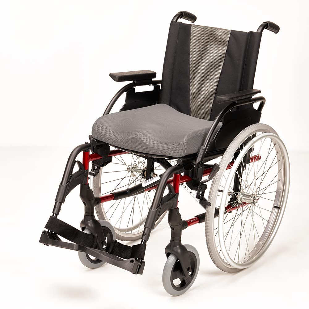 DECASATEXTIL®-Cojín antiescaras de núcleo viscoelástico - Alivia la presión del coxis y previene úlceras por presión en sillas de Ruedas, oficinas y Coches. Diseño ergonómico y Funda Lavable.