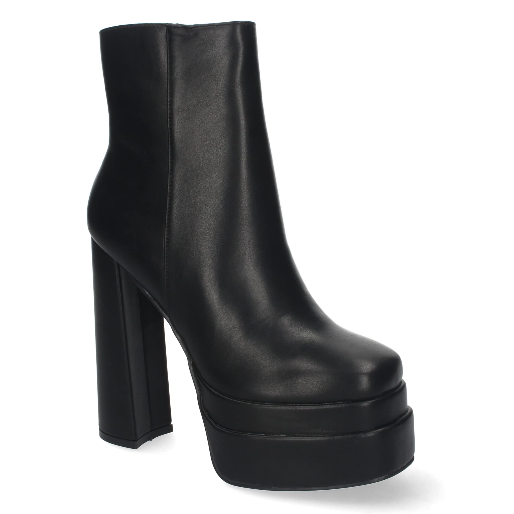 shoes&blues.es Botin de Mujer, con Tacon Alto y Plataforma, Comodas, con Estampado Liso, y Cierre de Cremallera 2022