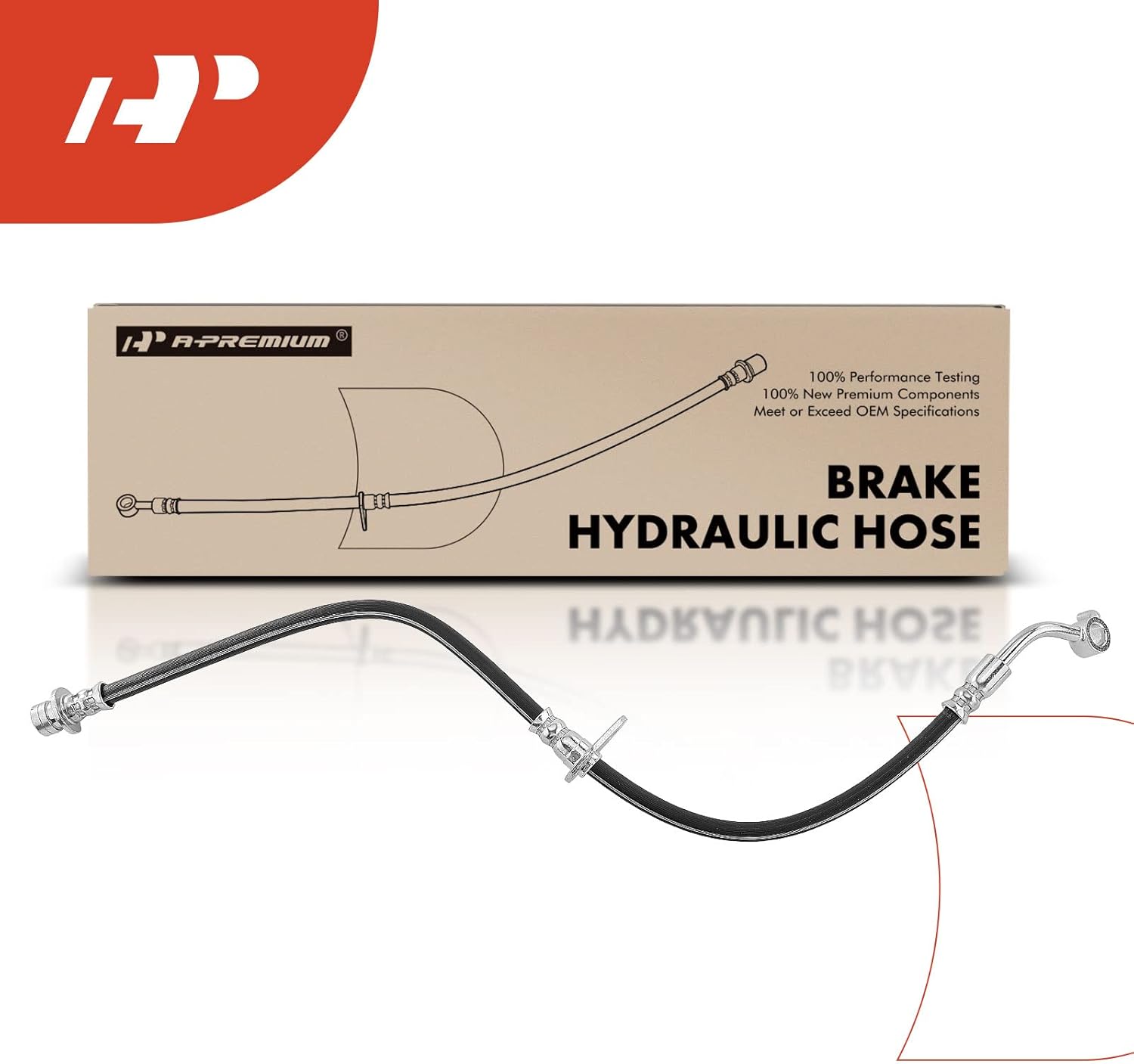 A-Premium Rear Driver Brake Hydraulic Hose Compatible with Select Honda Models - Accord 2018 2019 2020 - Replace# 01468TVAA00