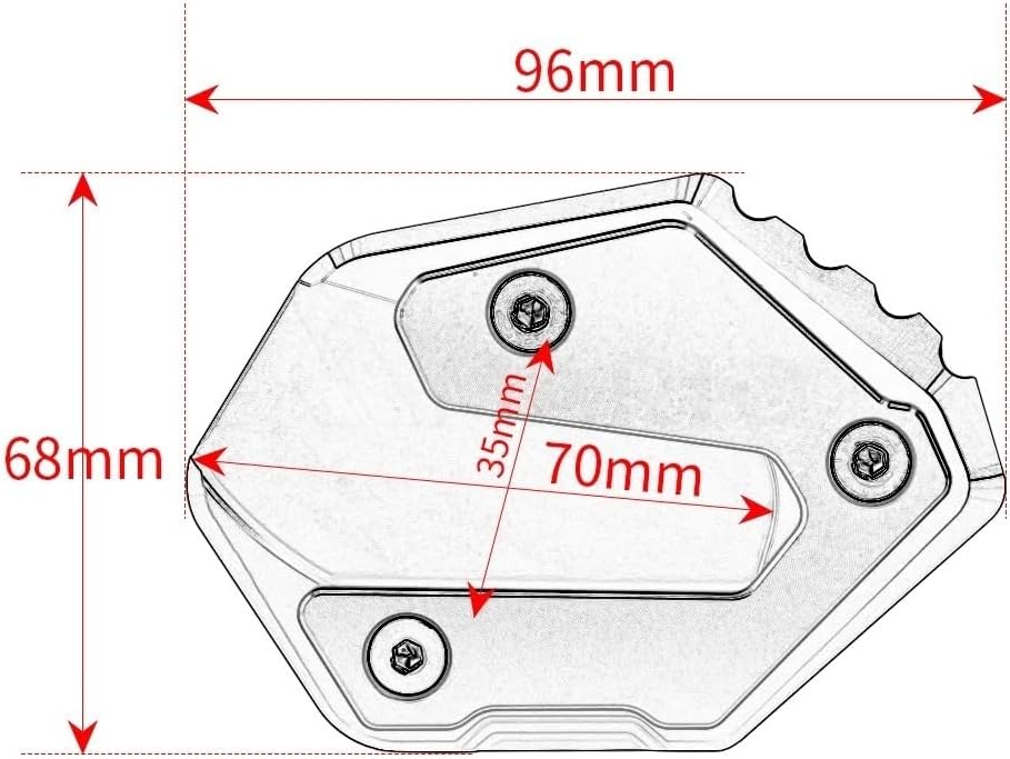motorcycle Foot Plate Pad For Y&AMAHA MT09 MT 09 2013-2022 Motorcycle Accessories Kickstand Extender Foot Side Stand Extension Kick Pad Support Plate Cover