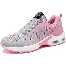 Padgene Womens Running Shoes Sports Trainers Breathable Lightweight Sneakers Air Cushion Low Top Footwear Waking Lace up Shoes for Walking Gym Athletic Casual