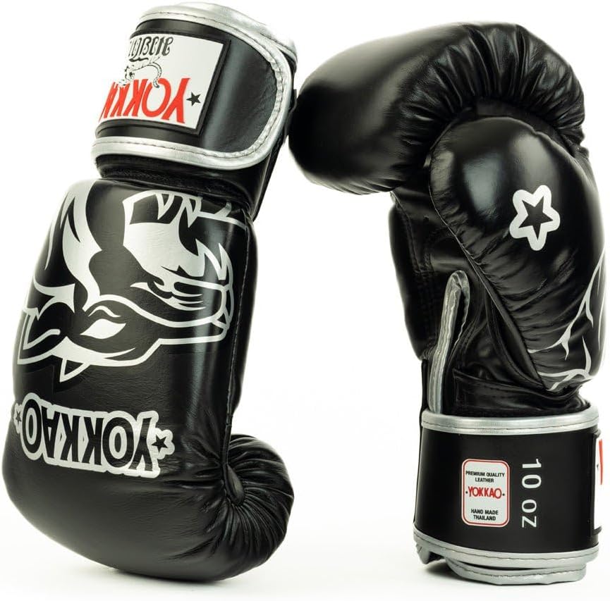 YOKKAO Design Breathable Muay Thai Boxing Glove | Premium Leather Training and Sparring Gloves for Men and Women | Winning Boxing Gloves | Punching Glove