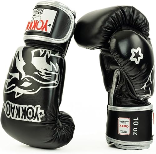 Miniatura 2 de YOKKAO Guantes de boxeo Muay Thai transpirables de diseño | Guantes de entrenamiento y combate de cuero premium para hombres y mujeres | Guantes de