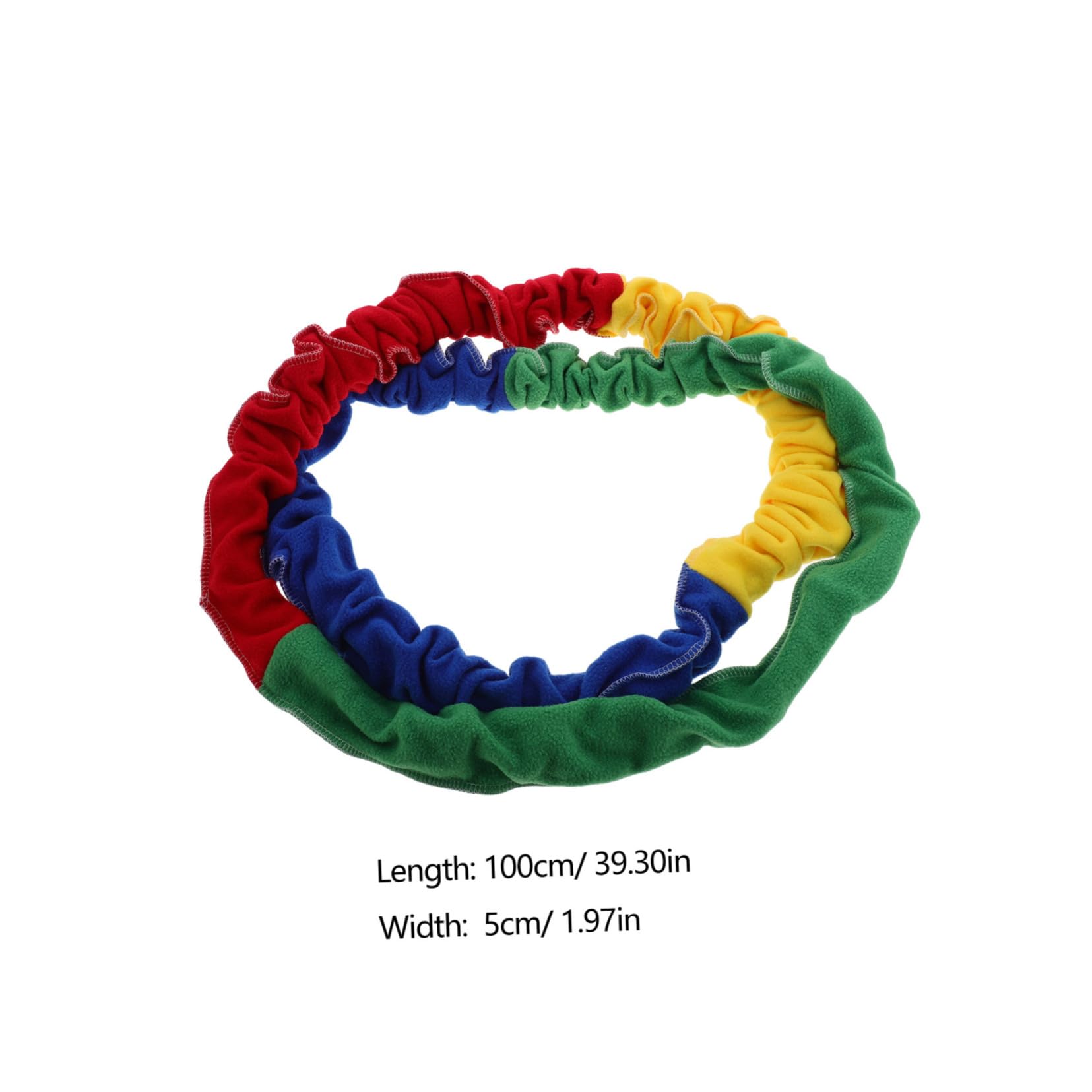 POPETPOP Flexible Boys and Girls Outdoor Game Equipment Rainbow Tension Circle Stretchy Band for Sensory Team Building Activities