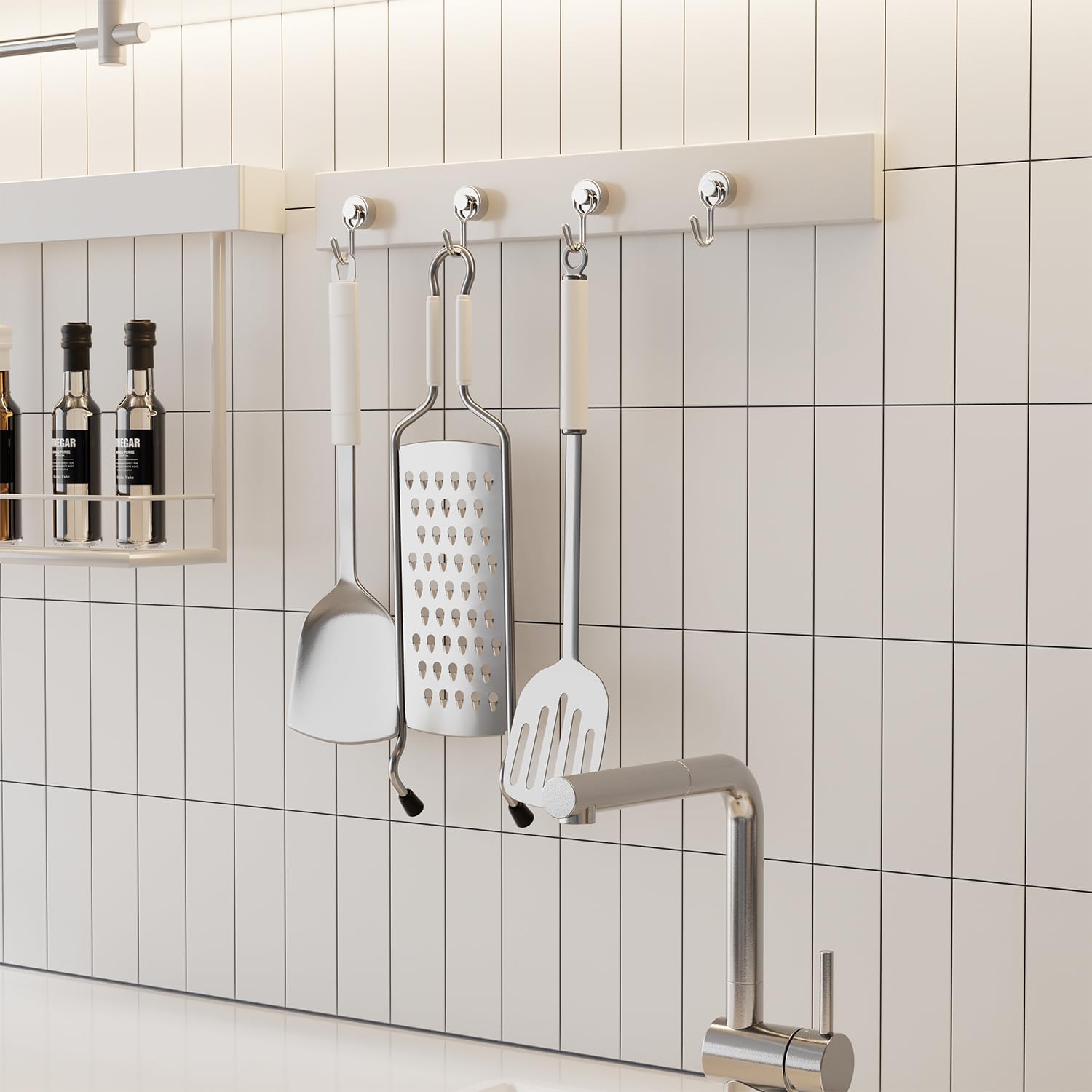 Tohoer Magnetic Hooks, Neodymium Magnet Hook Heavy Duty 30LBS with Rust Proof for Cruise Essentials, Indoor Outdoor Hangers Hanging, Refrigerator, Fridge, Grill, Tools, Kitchen, Key Holders, Storage - Image 5