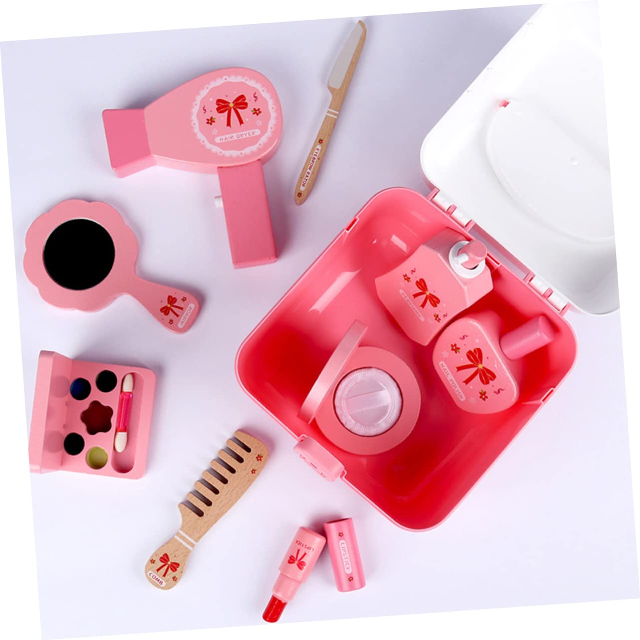 Supvox Kosmetikspielzeug Für Junge Mädchen Interessantes Schminkset Interaktives Kinderspielzeug Robustes Material Kleines Format Tragbar Für Mädchen