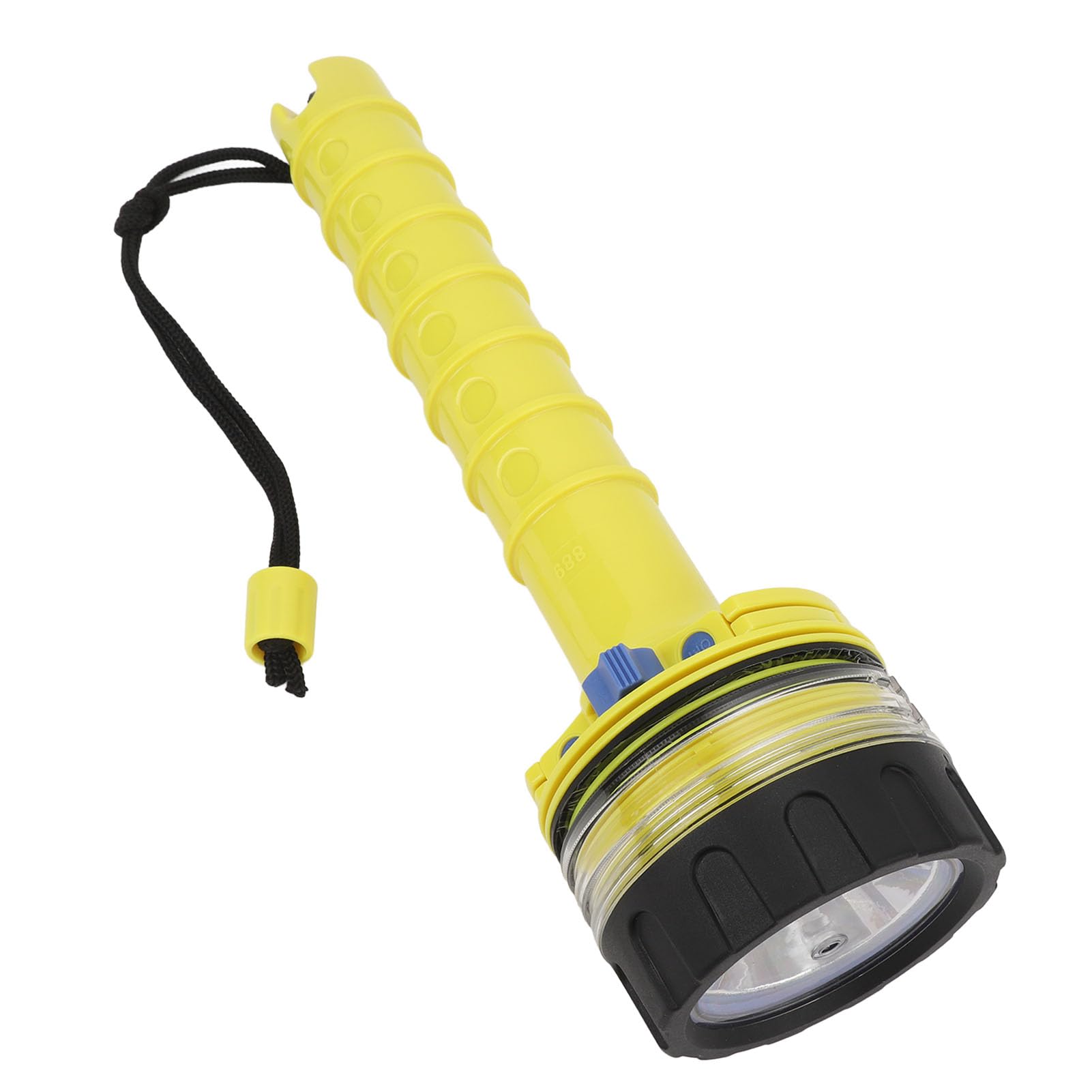 Torcia subacquea antiscivolo impermeabile LED torcia subacquea per il campeggio subacqueo giallo