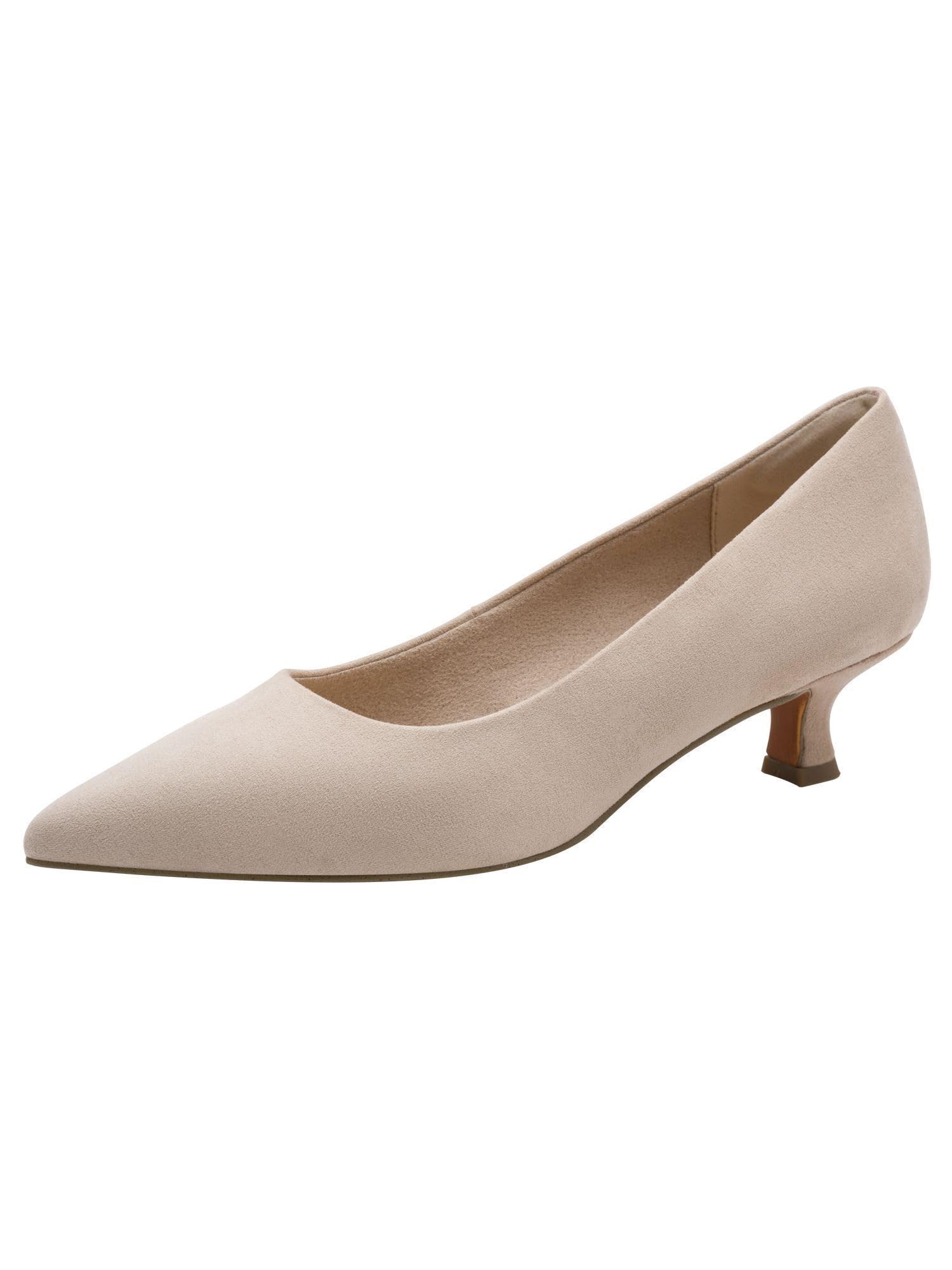MARCO TOZZI Women Pumps Soft Feel Me Footbed Soft Lining Modern, Beige (Dune), 7.5 UK
