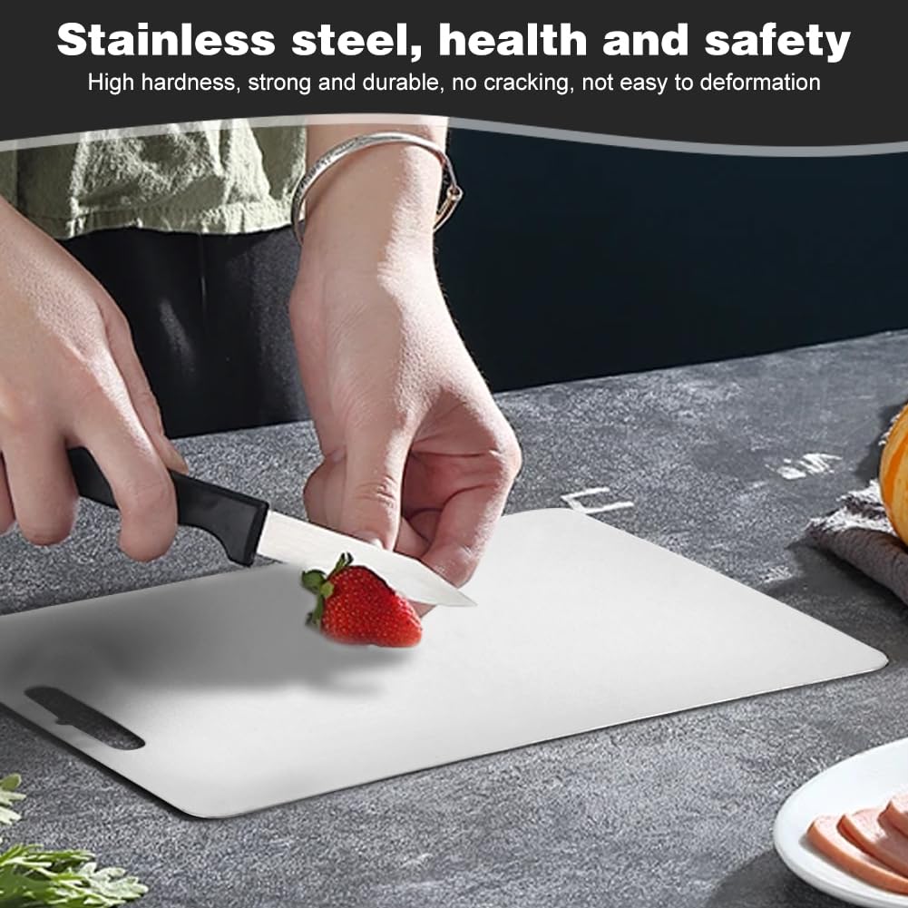Titanium snijplank - 100% pure titanium snijplanken voor keuken - snijkant hygiëne en duurzaamheid, snijplanken voor thuis en keuken koken (30,5 cm x 22,9 cm